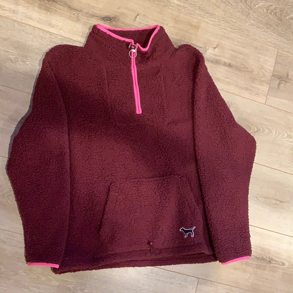 VS PINK SHERPA PULLOVER